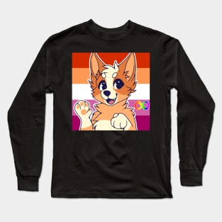 Heeler The Dog Bingo Lesbian + Autistic Pride Long Sleeve T-Shirt